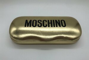 ■【YS-1】 モスキーノ MOSCHINO メガネケース ■ サングラスケース ゴールド色 15,5cm×7,5cm 【同梱可能商品】K■