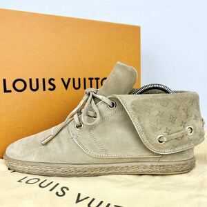 1円 【美品】 LOUIS VUITTON ルイヴィトン 【王者の貫禄】 モノグラム メンズ スニーカー シューズ ブーツ 靴 LV レザー 37 23.5cm相当