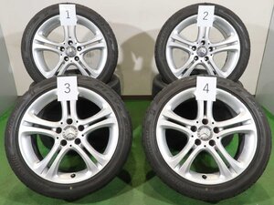 4本 ベンツ 純正 17インチ ホイール 7.5J +52.5 5H PCD112 ラジアル ブリヂストン プレイズ PXⅡ 225/45R17 Aクラス W176 Bクラス W246