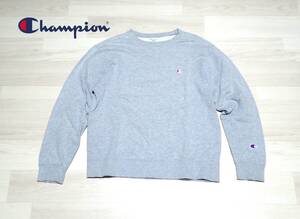 ☆Champion　☆チャンピオン　☆コットン　☆ワンポイント　☆スエットトレーナー　☆プルオーバー　☆グレー　☆メンズ　☆Ｌ