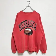 80〜90’s adidas USA製 NEBRASKA スウェットシャツ