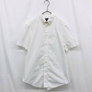 EZ3451●RALPH LAUREN ワンポイント 半袖 シャツ●L 14～16●ホワイト ラルフローレン ブラウス