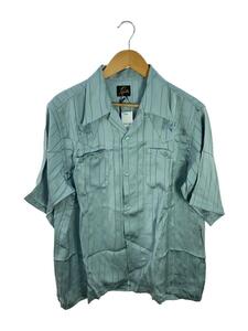 Needles◆24SS/Cowboy One-Up Shirt/半袖シャツ/M/ポリエステル/BLU/ストライプ/OT202