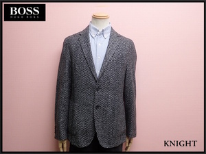 BOSS HUGO BOSS ヘリンボーンジャケット・48□ヒューゴボス/アンコン/23*12*3-5