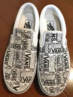 【VANS】バンズ スリッポン ロゴ総柄 27cm