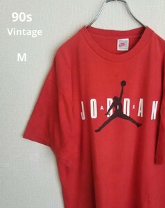 90S　NIKE マイケルジョーダン ヴィンテージ Tシャツ　　Nike Air Jordan t-shirt　銀タグ USA製 　M 当時物