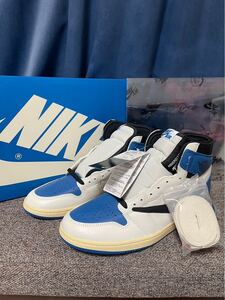 【1円スタ】NIKE FRAGMENT TRAVIS SCOTT Air Jordan 1 High Blue DH3227-105 ナイキ トラヴィススコットエアジョーダン 27.5cm 未使用