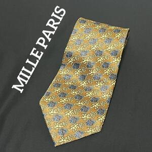 MILLE PARIS 総柄ネクタイ　光沢　ポリエステル　ビジネス　スーツ　小物