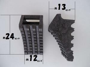 ハイプラ　2個セット黒 車輪止め タイヤストッパー 車止め 安全 タイヤ止め