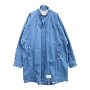 WTAPS ダブルタップス 21SS THOMPSON JACKET COTTON DENIM スタンドカラー フィッシュテール デニム コート インディゴ 211WVDT-JKM02