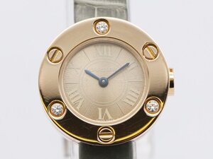 【 カルティエ CARTIER 】腕時計 WE801131 ラブウォッチ PG/革 3Pダイヤベゼル クォーツ レディース 保 新着 05460-0