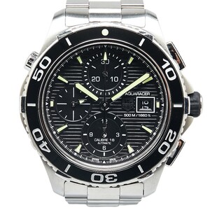 タグホイヤー アクアレーサー 腕時計 CAK2111.BA0833 自動巻き ブラック文字盤 ステンレススチール メンズ TAG HEUER 【中古】