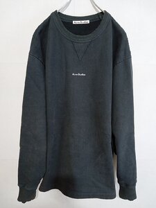 [12B-611-054-1] Acne Studios アクネストゥディオズ ロゴスウェット サイズS ブラック 中古