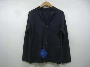 新品 定価66000円＋税 日本製 RJ RING JACKET リングヂャケット リングジャケット ウールシルク混 ニットジャケット 紺 ネイビー サイズM