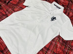 B品★KFG43★春夏★FILA GOLF★フィラゴルフ★吸汗速乾 / UVカットエンボス加工ポロシャツ★M/WT