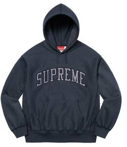 【新品】Supreme Metallic Glitter Arc Hooded Sweatshirt COLOR/STYLE : Navy SIZE ：Medium