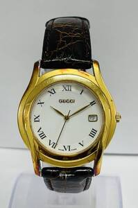 L224-T18-638 ◎ GUCCI グッチ 5400M 0002928 メンズ クォーツ デイト 腕時計