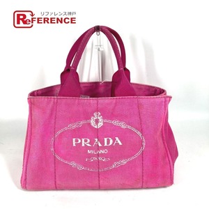 PRADA プラダ カナパ M カバン トートバッグ 肩掛け ハンドバッグ ロゴ ショルダーバッグ ピンク レディース【中古】