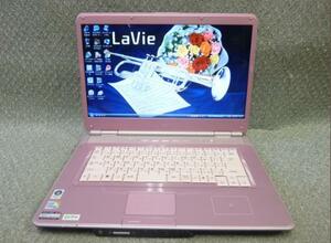 Windows Vista SP2 アップデート済★ NEC Lavie LL700/T PC-LL700TG2EP Core2 Duo P8600/メモリ4GB/320GB/15.6”/ピンク/リカバリ作成/1889