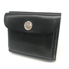 【倉吉店】 中古 LEATHER ARTS & CRAFTS MOTO | レザーアーツアンドクラフツモト 長財布 ミニウォレット ブラック 【124】