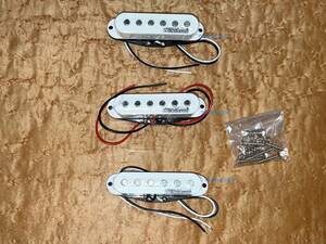 新品Wilkinson MWHS Flat Polepiece Stratocaster Pickupフラット ポールピースSet White ウィルキンソン ストラトキャスター ピックアップ