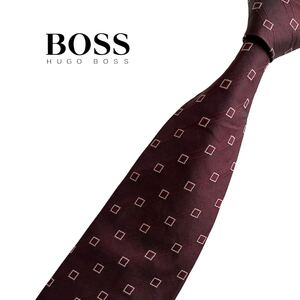 HUGO BOSS ネクタイ スクエア柄 ヒューゴボス USED 中古 m952