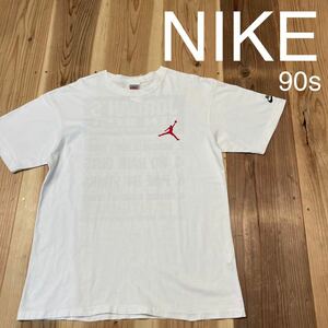 90s NIKE ナイキ 銀タグ JORDAN ジョーダン ビッグロゴ ヴィンテージ Tシャツ 半袖 サイズL 玉mc1922