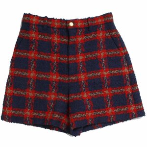 GUCCI Multicolour Checked shorts ツイード ショートパンツ size38 マルチカラー チェック 681239 グッチ ショーツ ハンガー付き