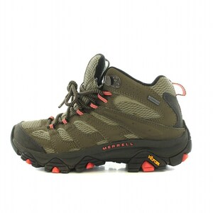 MERRELL MOAB3 SYN MID GTX スニーカー ハイキングシューズ レザー ビブラムソール GORE-TEX USA7 24.0cm カーキ J500182 レディース