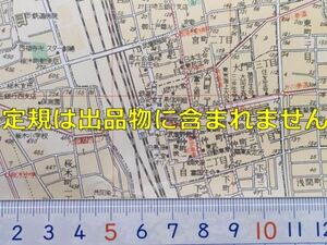 mC11【地図】昭和38年 大宮市 [市街図 バス路線停留所名 片倉工業製糸所 ハドソン靴下 武蔵野館 白鳥座 オリンピア 銀映座 スター劇場