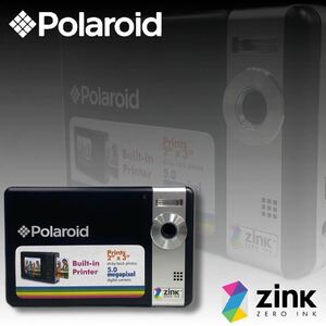 MH240919-3【動作確認済訳あり】Polaroid ポラロイド ZINK CZA-05300B デジタルカメラ 【プリントできました！】