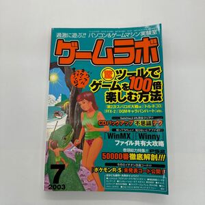 ゲームラボ 三才ブックス 2003年7月 ゲームを100倍楽しむ方法/改造コード/ポケモンRS未発表コード/PS2徹底解剖