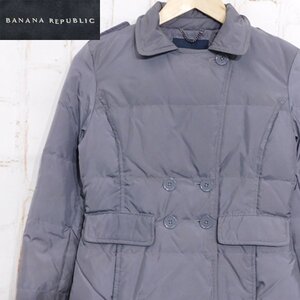 バナナリパブリックBanana Republic ■デザインダウンジャケット■XS■グレー系　バナリパ　ジャンパー　ブルゾン　レディース　※9415115