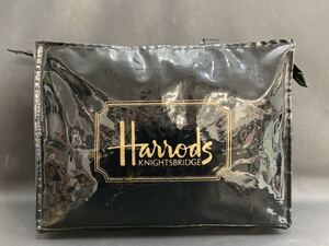 S4D582◆本物◆ ハロッズ Harrods エナメル ブラック色 ロゴ トートバッグ