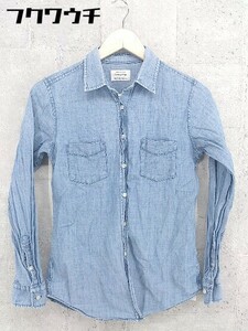 ◇ green label relaxing グリーンレーベル UNITED ARROWS 長袖 シャツ サイズ38 ブルー レディース