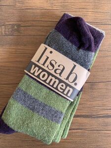 【新品・未使用】lisa b. women ボーダーソックス