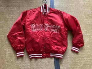 HOUSTON＊スタジャン＊USED＊サイズL＊赤