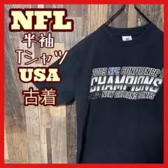 古着 半袖 Tシャツ NFL リーグ プリント M スポーツ メンズ ブラック