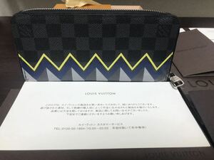 本物保証！限定デザイン！LOUISVUITTON黒ダミエグラフィットヴェルティカル ジッピー