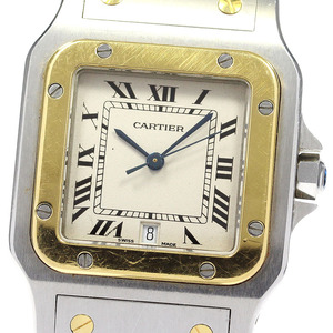 ベルトジャンク カルティエ CARTIER W20011C4 サントスガルベ LM YGコンビ クォーツ メンズ _825560