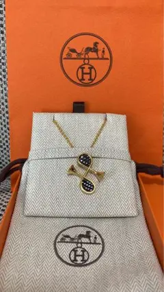 HERMES Cor H ネックレスコルH ブラック