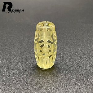 貴重 EU製 定価5万円★ROBEAN・チベット天珠・シトリンファントム★パワーストーン アクセサリー 天然石 金運 約29.7*14.9mm C520679