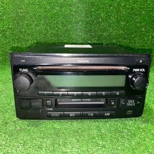 トヨタ　純正　CD　MD　プレイヤー　オーディオ　カーステ　86120-52210　10309　現状品