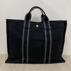 【HERMES】 エルメス★トートバッグ フールトゥMM キャンバス ブラック 12