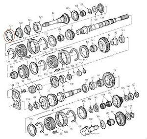 フォード M5R2 5速 マニュアル トランスミッション パーツ 部品 インプットシャフトベアリング 調整シム E8TZ-7029-C