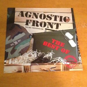 新品 500枚限定ピクチャー盤 AGNOSTIC FRONT / TO BE CONTINUED...THE BEST OF アグノスティック・フロント 全19曲収録 NYHC