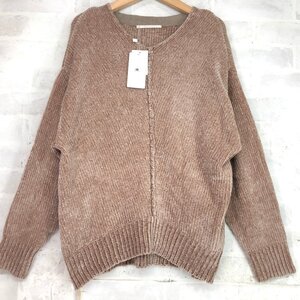 URBAN RESEARCH アーバンリサーチ タグ付き 22AW Vネックベロアモールプルオーバー トップス SIZE: FREE ベージュ LH632024091801