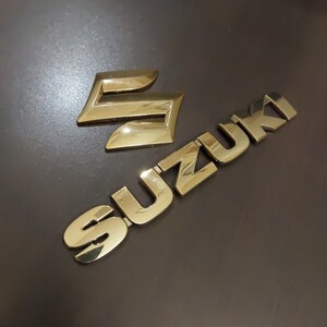 SUZUKI GOLD EMBLEM スズキ ゴールドエンブレム セット VIP LUGUXUY CUSTOM ビップ ラグジュアリー カスタム ジムニー