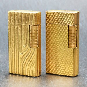 dunhill ダンヒル ガスライター 2点 おまとめ ゴールド 喫煙具 ※着火未確認 ◆おたからや【C-A79753】同梱-2