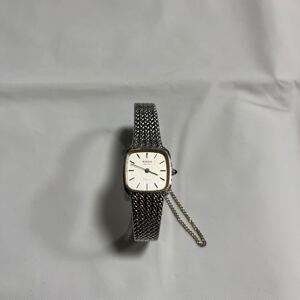 美品 電池交換済 スイス製 RADO elegance レディース 腕時計 クォーツ 2針 133.9002.2 純正ベルト 落下防止チェーン ラドー エレガンス